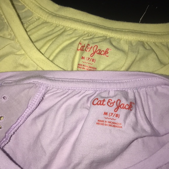 Eyelet Short Sleeve Blouse - Cat & Jack- Sz 7/8 Kids - Picture 3 of 3